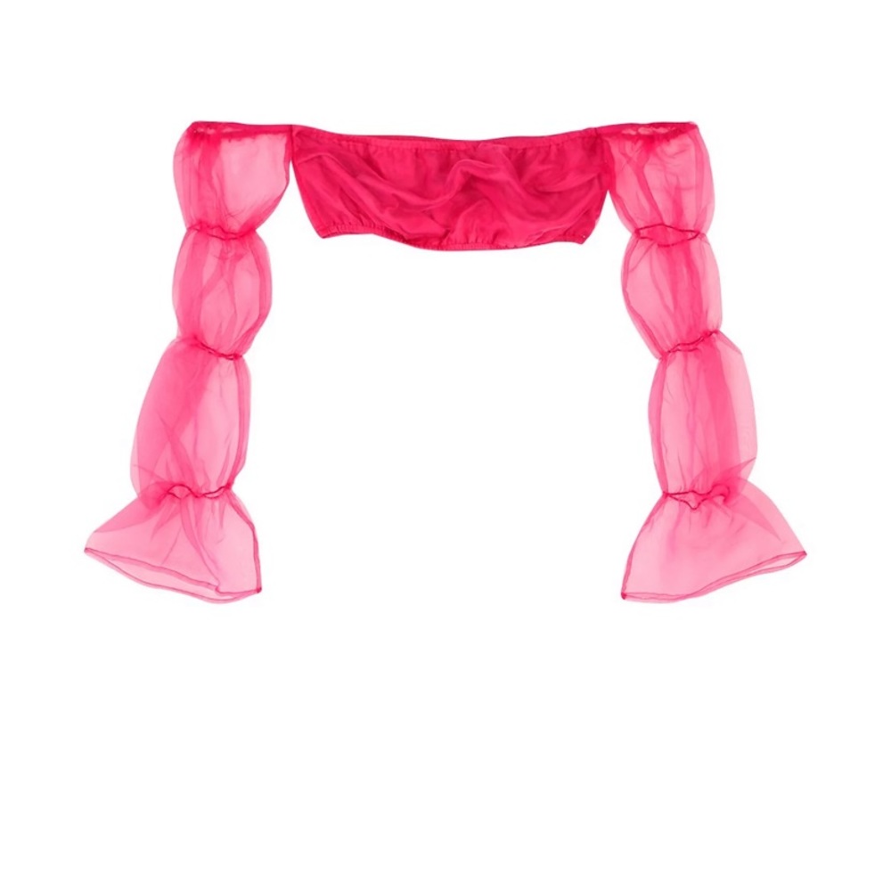 Boohoo cropped organza top